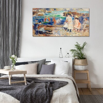 Schilderij op glas Een zomermiddag aan zee