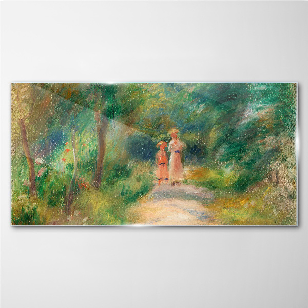 Glas foto Een wandeling in het groen