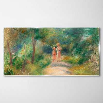 Glas foto Een wandeling in het groen