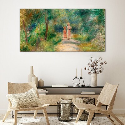 Glas foto Een wandeling in het groen