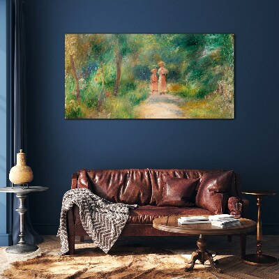 Glas foto Een wandeling in het groen