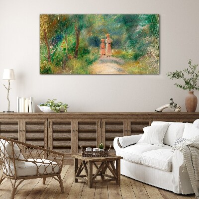 Glas foto Een wandeling in het groen