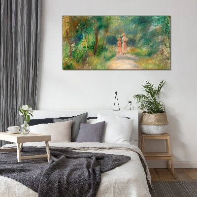 Glas foto Een wandeling in het groen