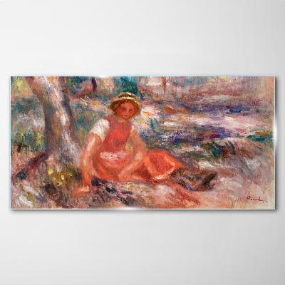 Schilderij op glas Zomermoment in het park