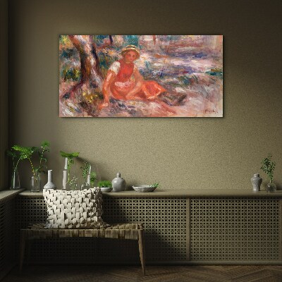 Schilderij op glas Zomermoment in het park