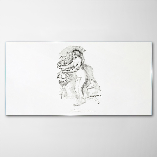 Schilderij op glas Een figuur in beweging