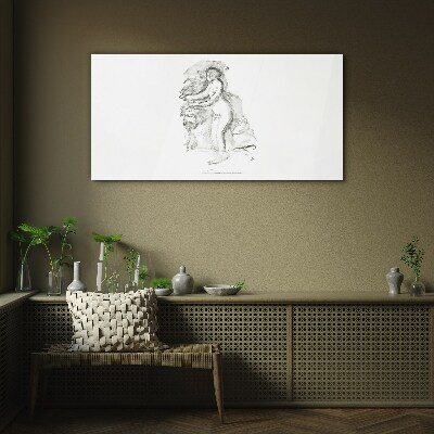 Schilderij op glas Een figuur in beweging