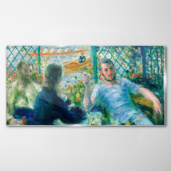 Foto op glas Ontmoeting bij het raam