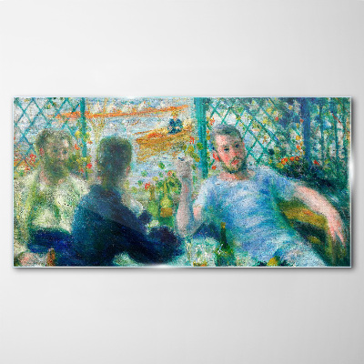 Foto op glas Ontmoeting bij het raam