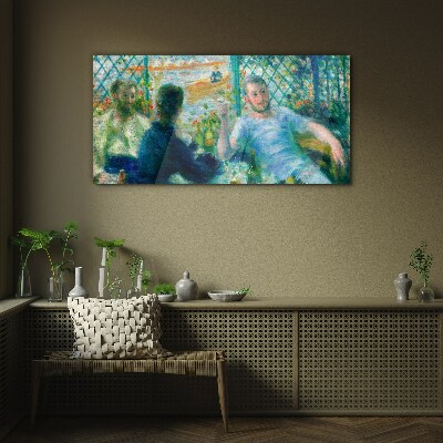 Foto op glas Ontmoeting bij het raam