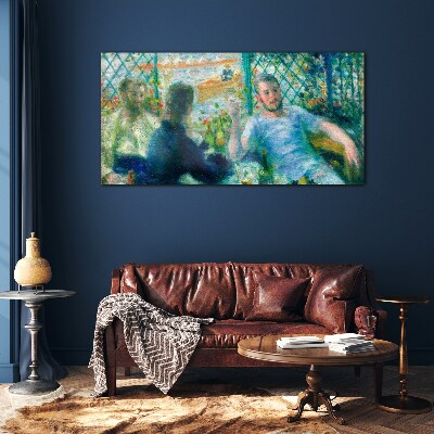 Foto op glas Ontmoeting bij het raam