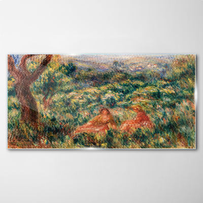 Glas foto Een zomermiddag in de tuin