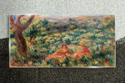 Glas foto Een zomermiddag in de tuin