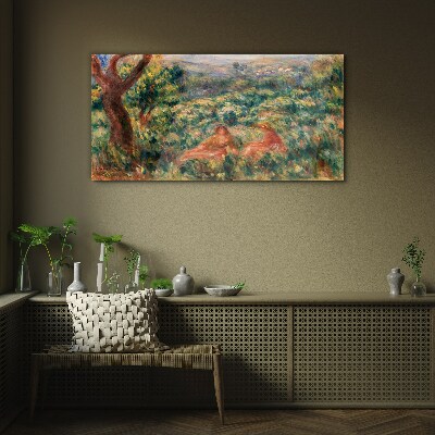 Glas foto Een zomermiddag in de tuin