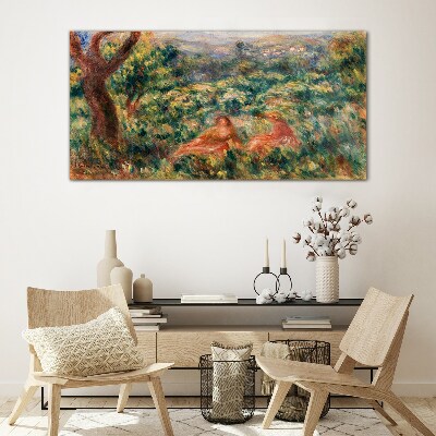 Glas foto Een zomermiddag in de tuin