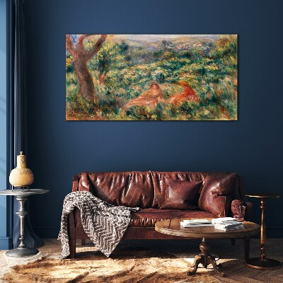 Glas foto Een zomermiddag in de tuin