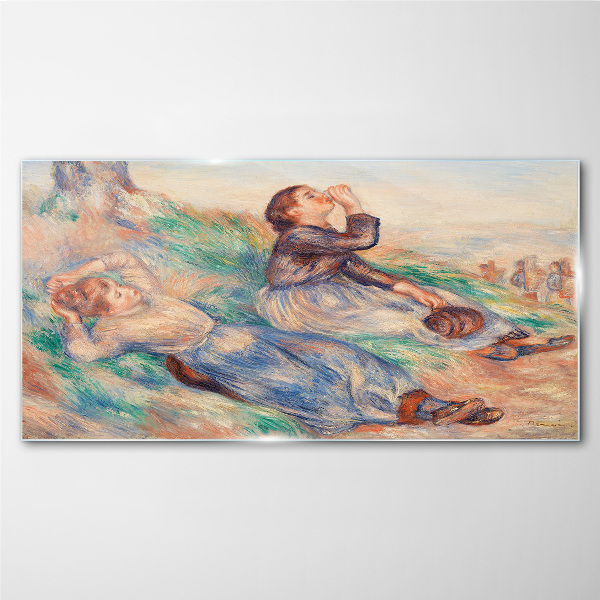 Foto op glas Kinderdromen in de weide