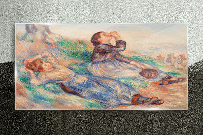 Foto op glas Kinderdromen in de weide