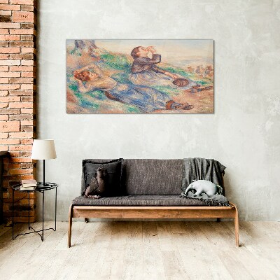 Foto op glas Kinderdromen in de weide