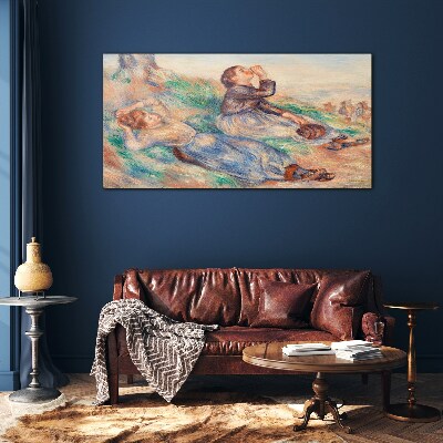 Foto op glas Kinderdromen in de weide