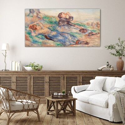 Foto op glas Kinderdromen in de weide