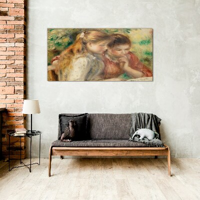 Foto op glas Reflecties van vrienden