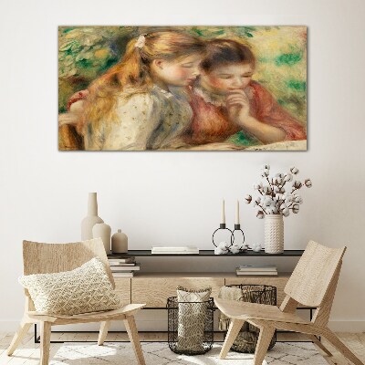 Foto op glas Reflecties van vrienden