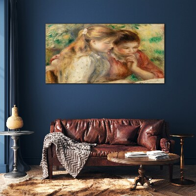 Foto op glas Reflecties van vrienden