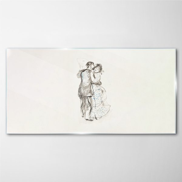 Glas foto Dansen in de witte gloed