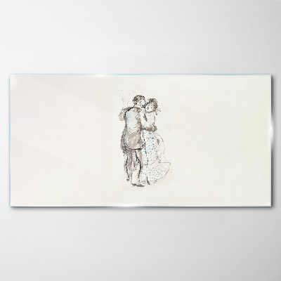 Glas foto Dansen in de witte gloed