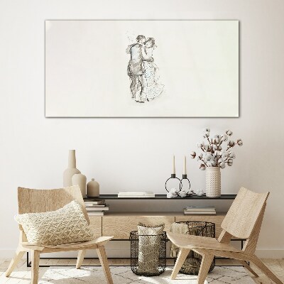 Glas foto Dansen in de witte gloed