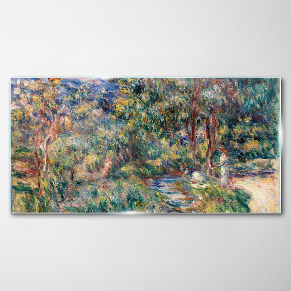 Foto op glas Een zomermiddag in het park