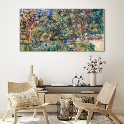 Foto op glas Een zomermiddag in het park