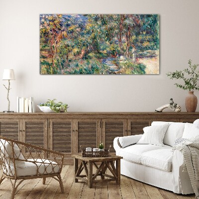 Foto op glas Een zomermiddag in het park