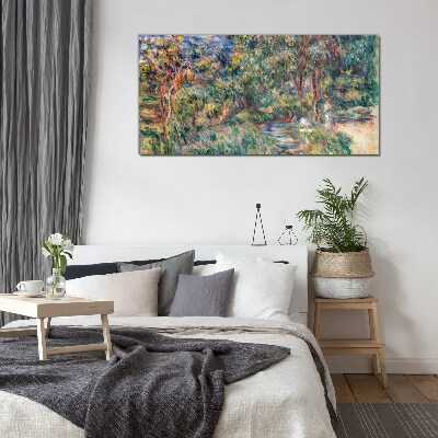 Foto op glas Een zomermiddag in het park