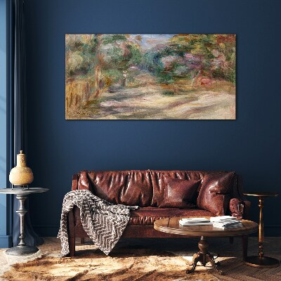 Schilderij op glas Landschap in pasteltinten