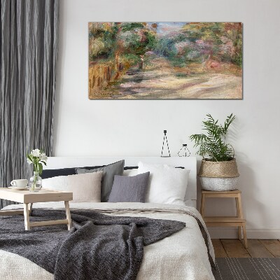 Schilderij op glas Landschap in pasteltinten