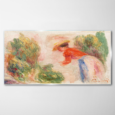 Glas foto Werken in de tuin