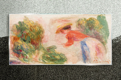 Glas foto Werken in de tuin