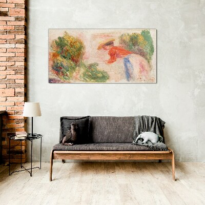 Glas foto Werken in de tuin