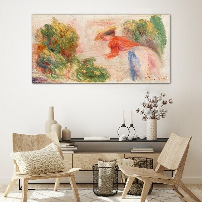 Glas foto Werken in de tuin