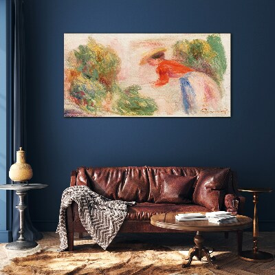 Glas foto Werken in de tuin