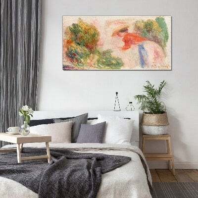 Glas foto Werken in de tuin