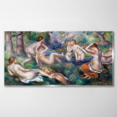 Schilderij op glas Plezier in de tuin