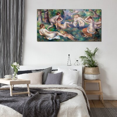 Schilderij op glas Plezier in de tuin