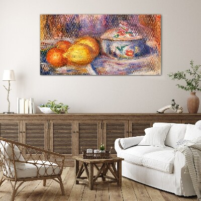 Foto op glas Stilleven met citroenen