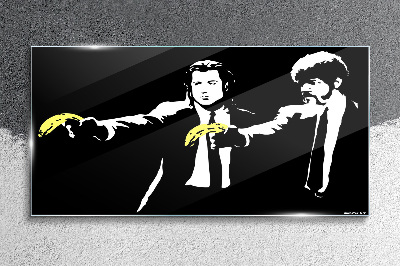 Glas foto Pop-art bananen