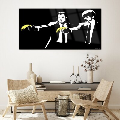Glas foto Pop-art bananen