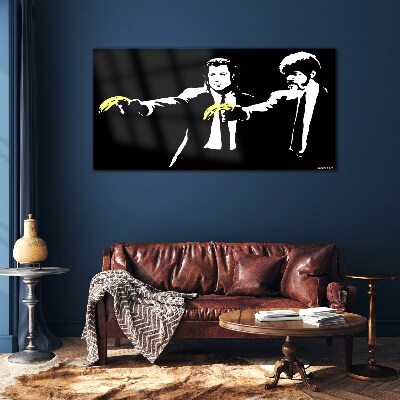 Glas foto Pop-art bananen