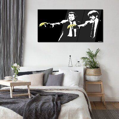 Glas foto Pop-art bananen